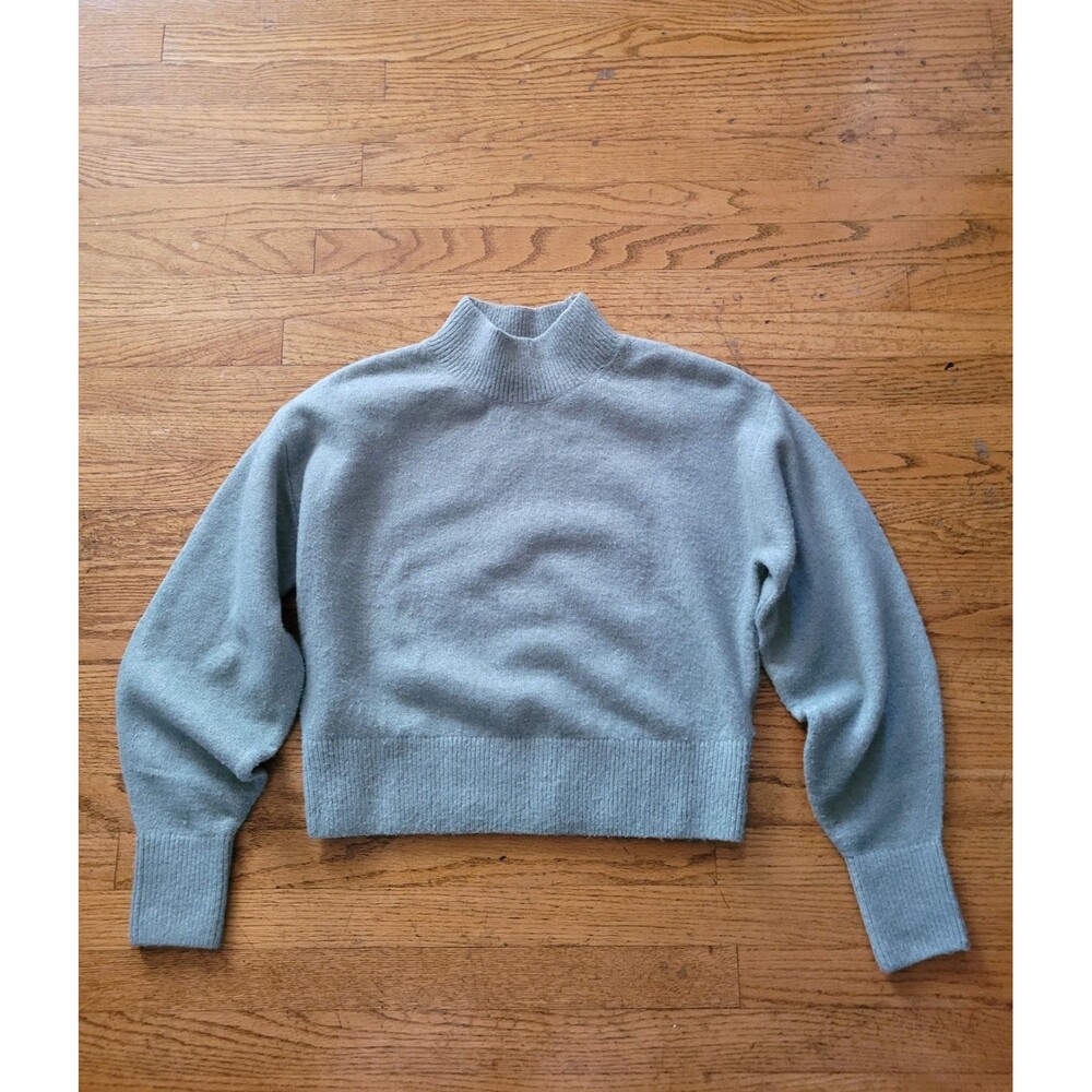 And Other Stories Womens Mock Neck Oversized Knit Sweater Green Size XS